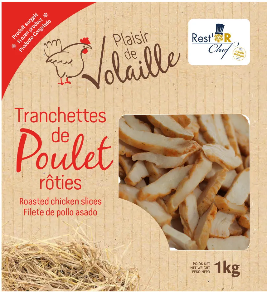 TRANCHETTE DE FILET DE POULET CUIT ROTI SURGELE