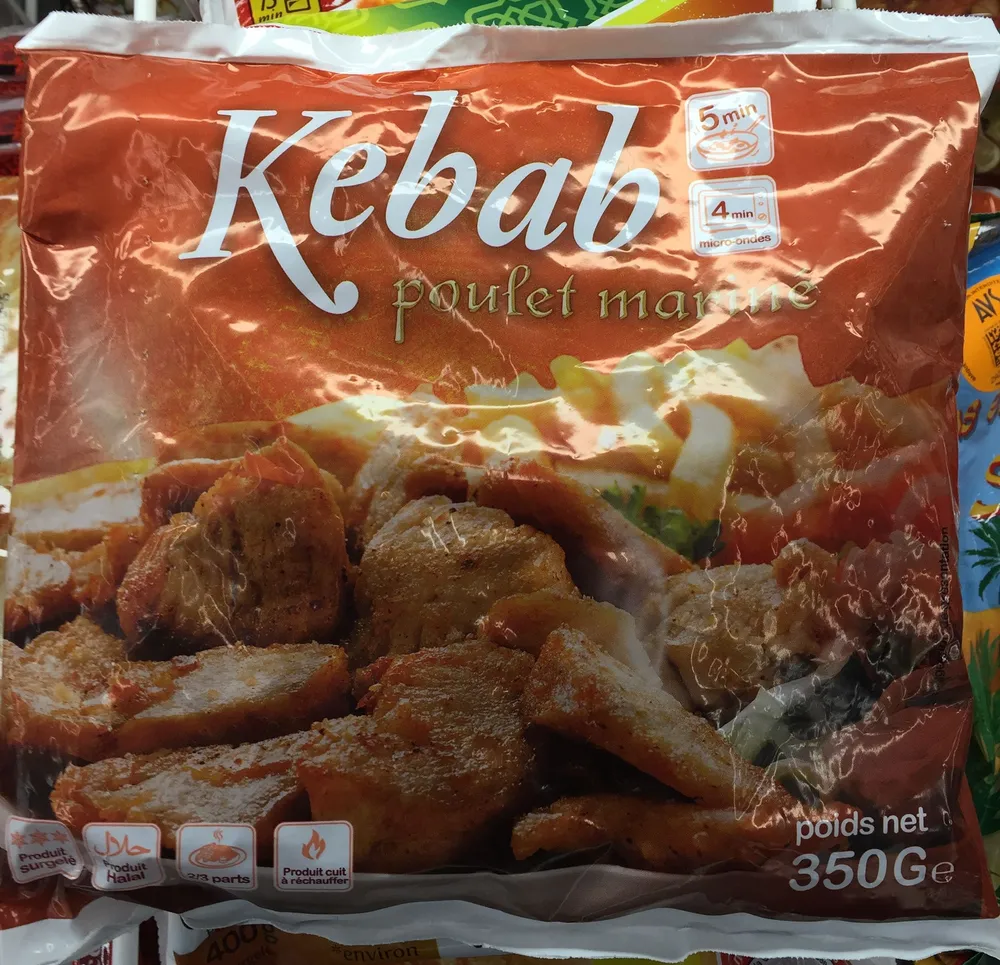 Kébab poulet mariné