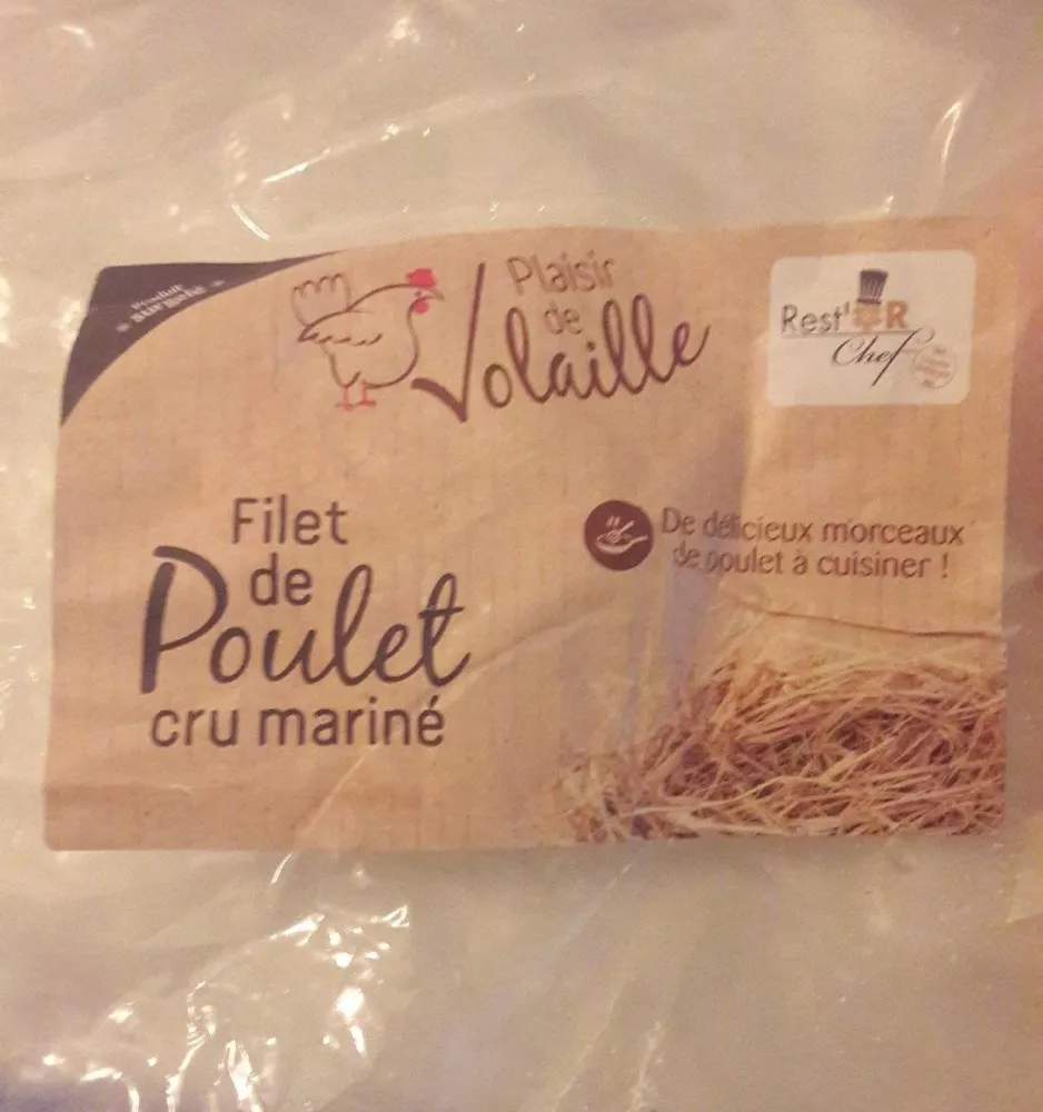 Escaleopes de poulet cru marinees surgelees IQF