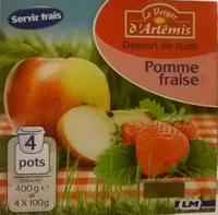 Dessert de fruits pomme fraise