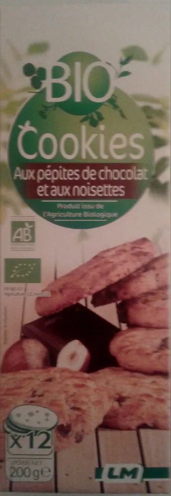 Cookies aux pépites de chocolat et aux noisettes