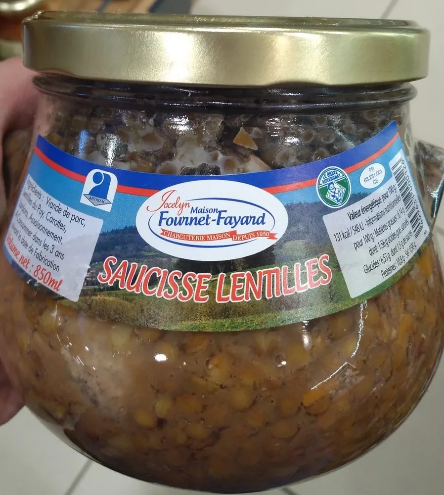 Saucisses Lentilles