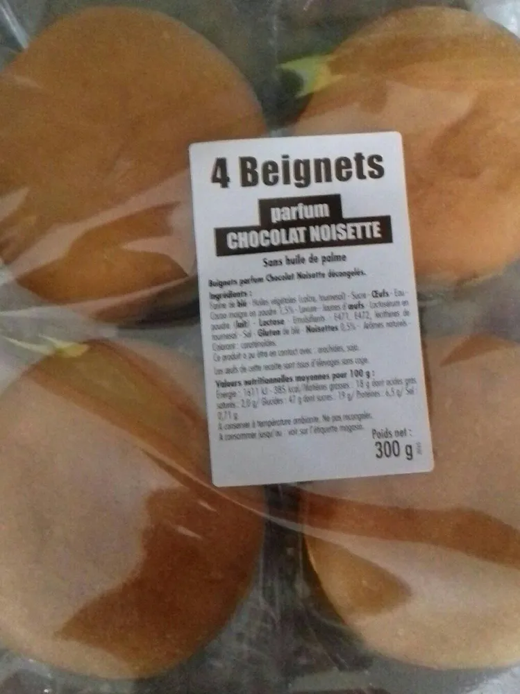 4 BEIGNETS chocolat noisette