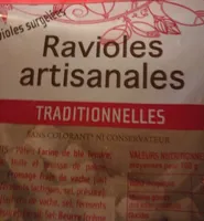 Ravioles artisanales surgelées
