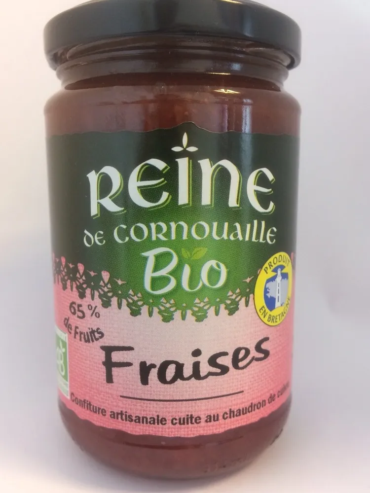 Confiture de fraise bio REINE DE CORNOUAILLE