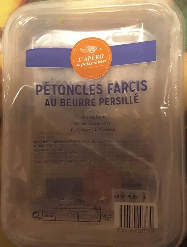 Petoncles farcies au beurre persillé