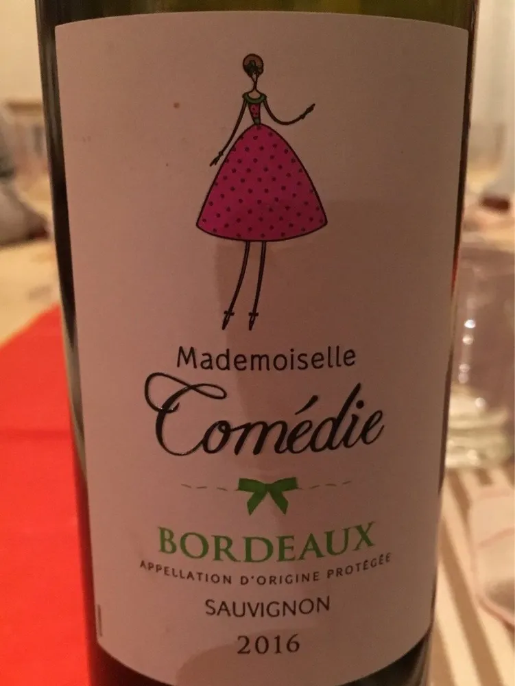 Vin Bordeaux Madmoiselle Comédie 2016