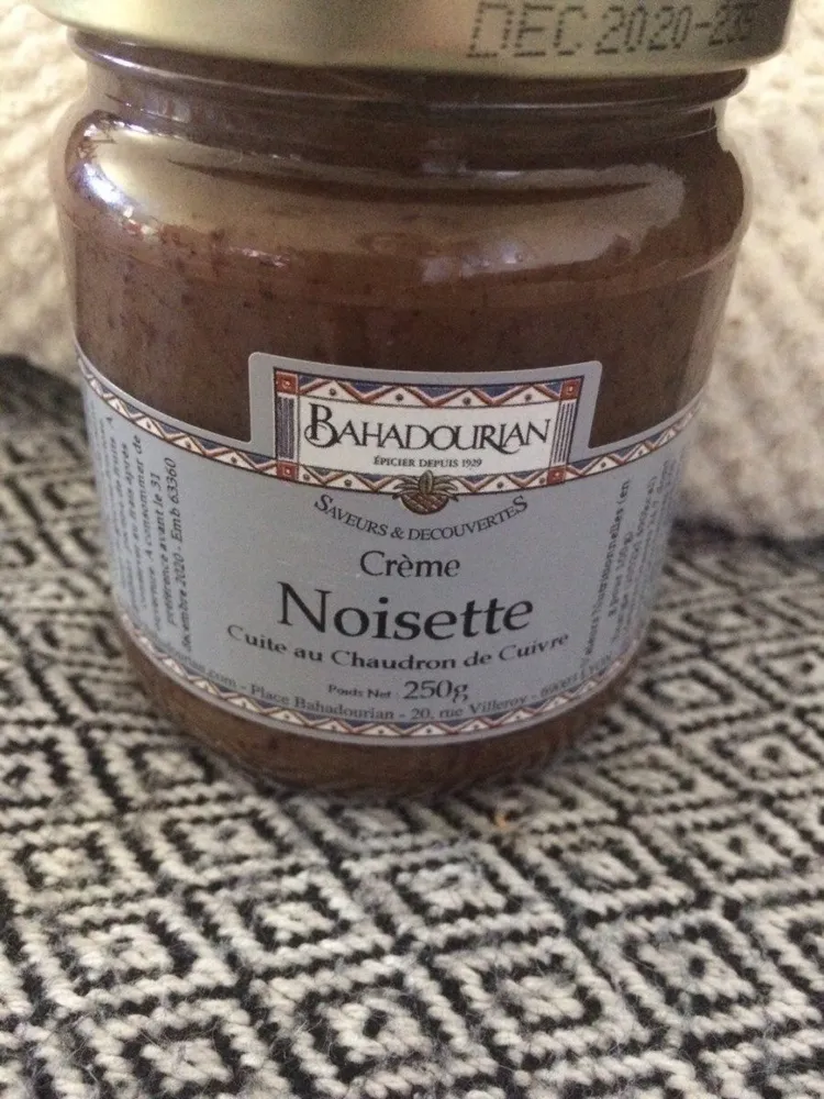 Crème noisette cuite au chaudron de cuivre