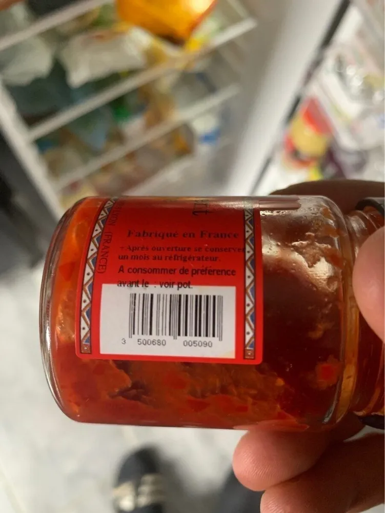 Purée de piment chili rouge
