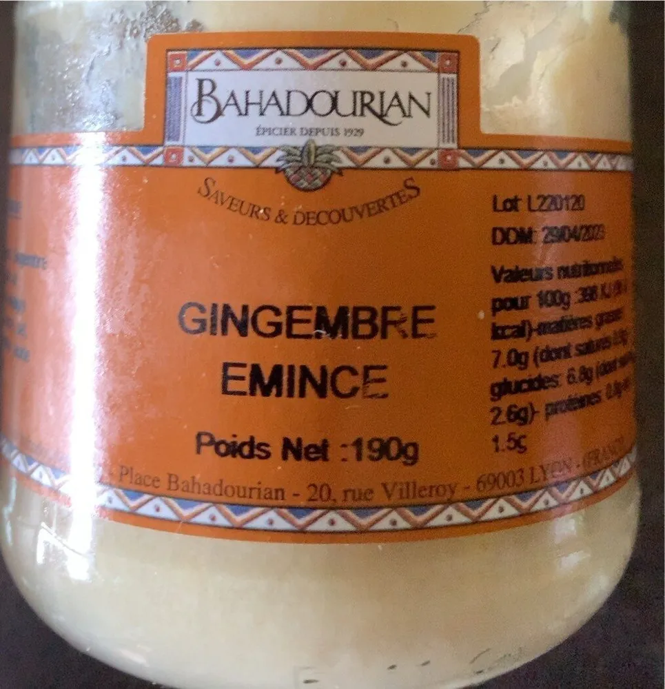 Gingembre émincé