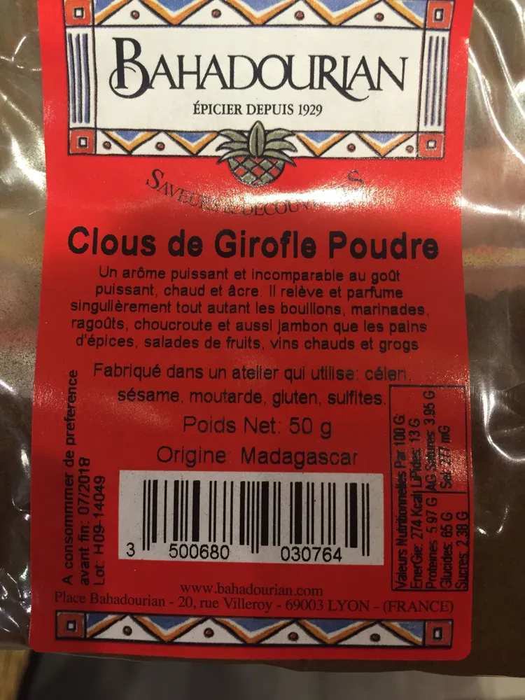 Clou de girofle poudre