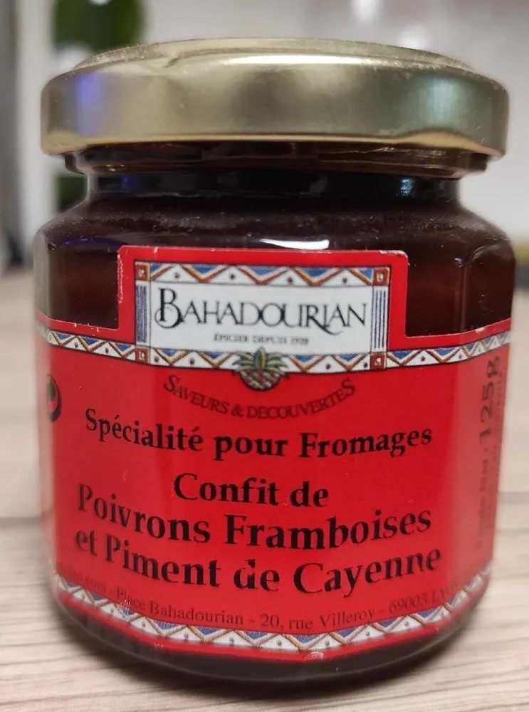 Confit de poivrons framboise et piment de Cayenne