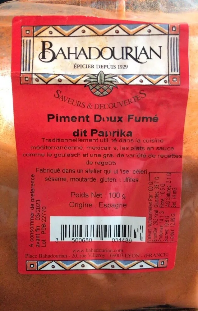 Piment Doux Fumé dit Paprika