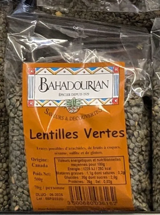 Lentilles vertes