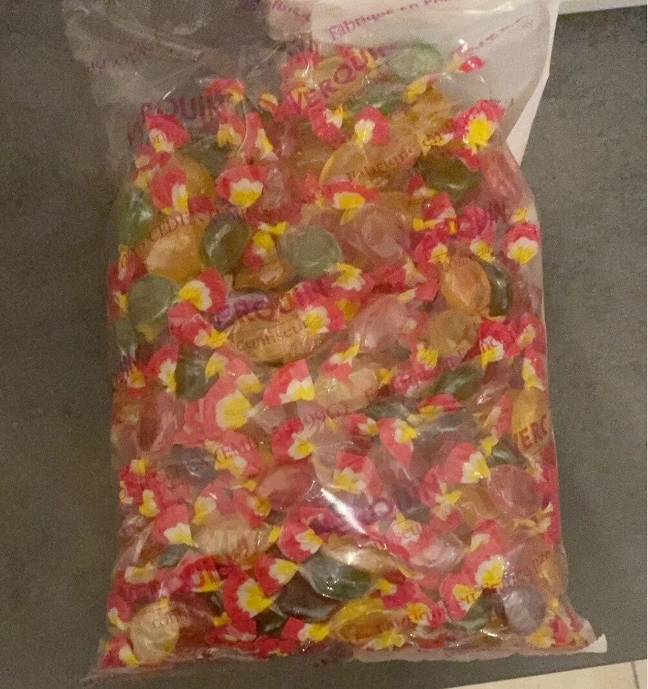 2KG Bonbons Transparents Fruits Verquin