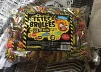 Verquin Bonbons Têtes Brûlées goûts hyperacides le paquet de 1