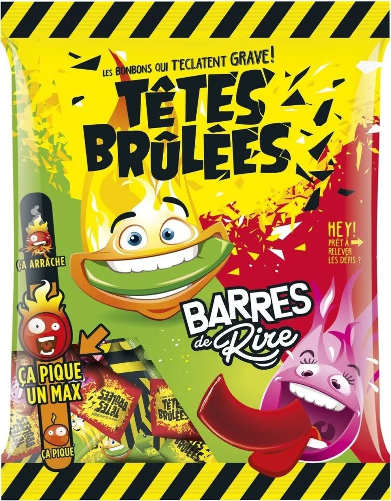 Têtes-brûlées Fraise Et Pomme Verquin, Sachet De