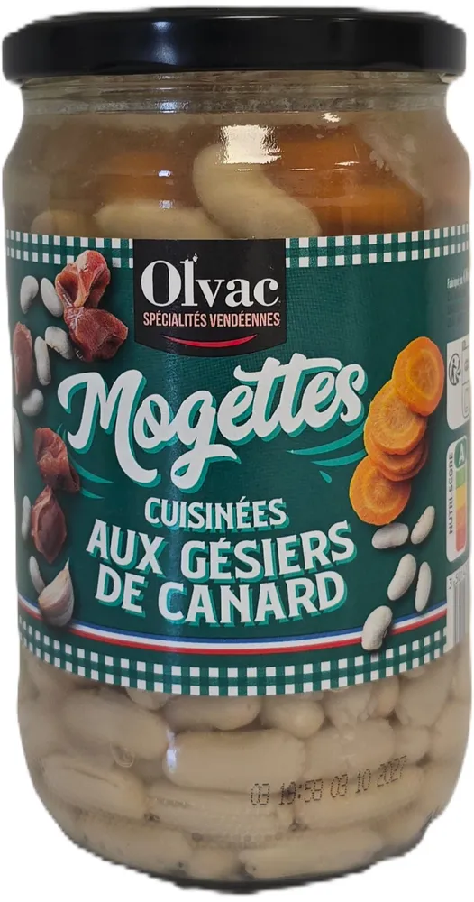 Mogettes aux gesiers de canard 680g