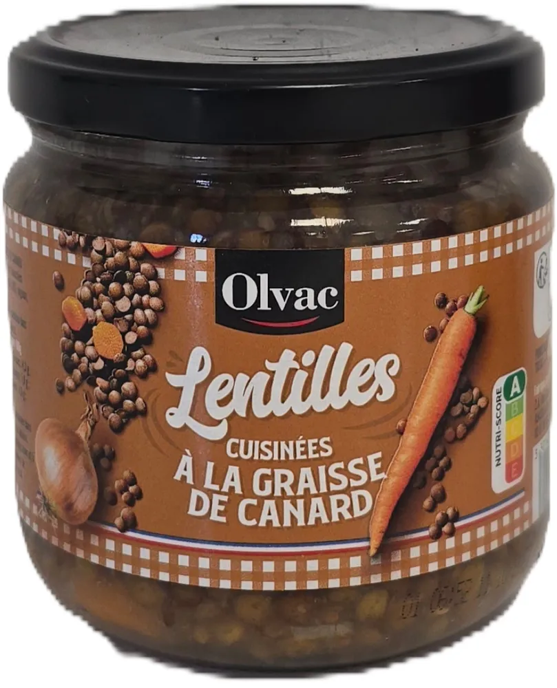 Lentilles cuisinees a la graisse de canard 410g
