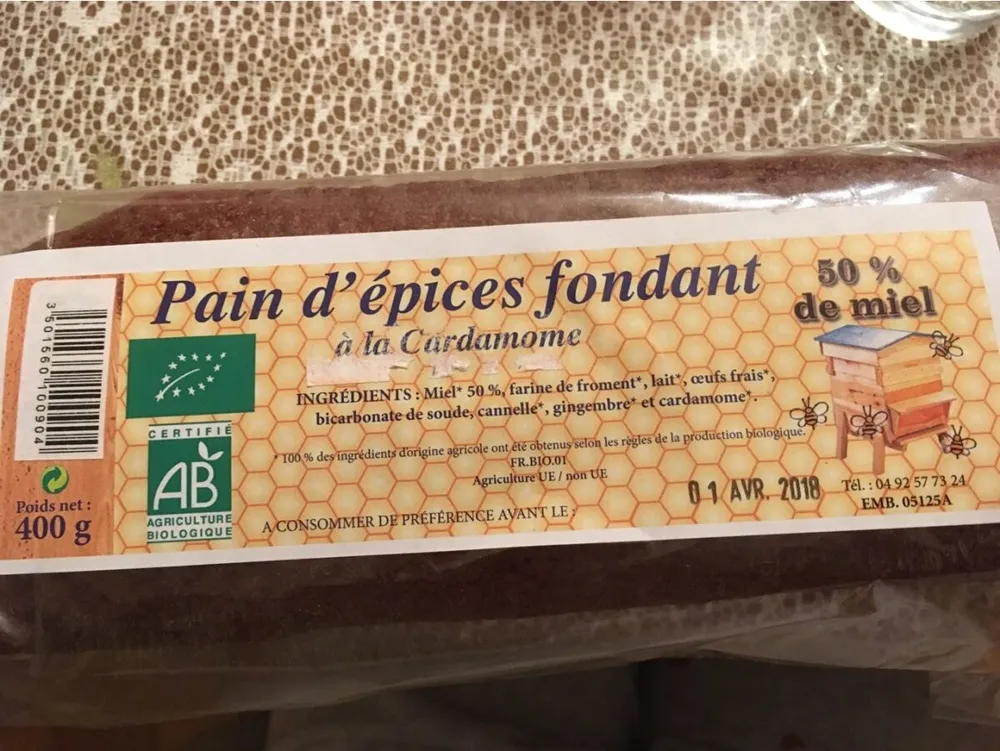 Pain d' epices fondant a la cardamome