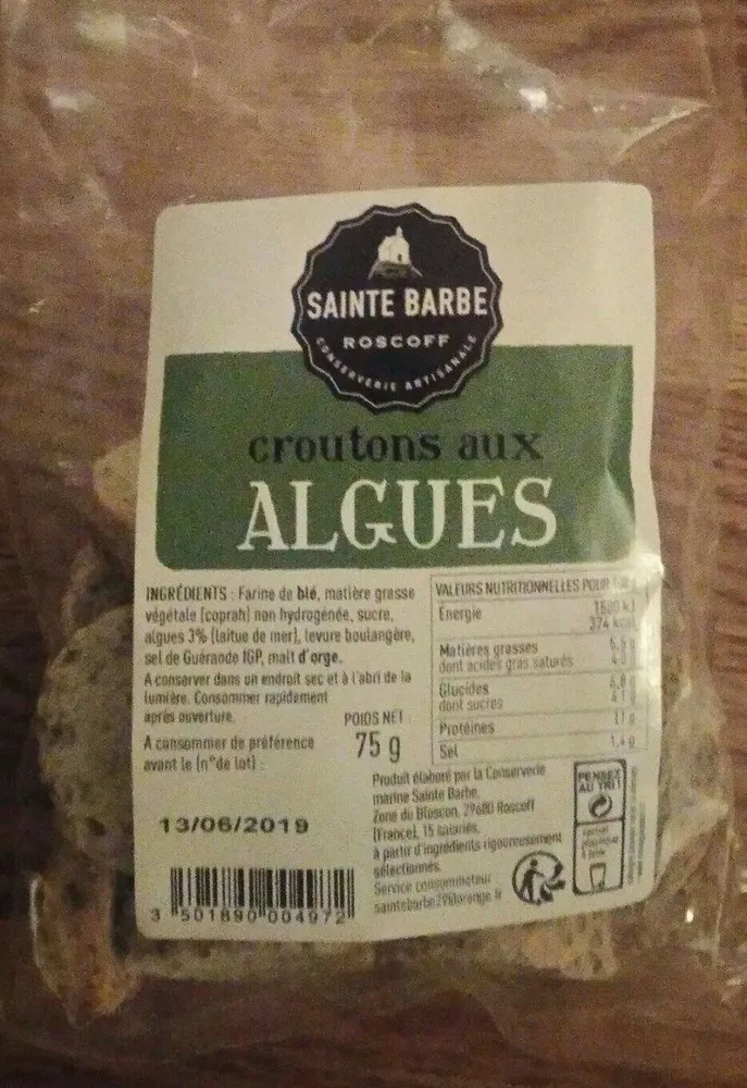 Croutons aux algues