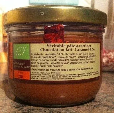 Pâte à tartiner Bio sans huile de palme, sans gluten