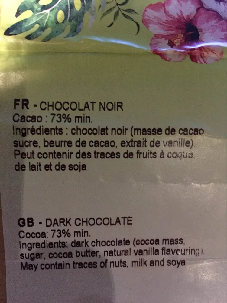 Bovetti Organic Belgian Dark Chocolate Bar 73% Cocoa,100