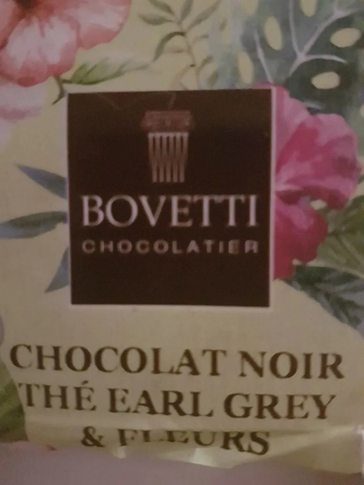 Chocolat noir au thé earl grey et fleurs