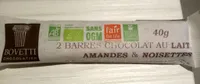Barre chocolat au lait amandes et noisettes