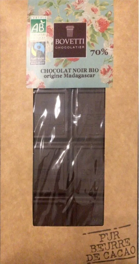 Chocolat noir bio origine Madagascar