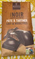 Chocolat noir fourré pate a tartiner lait et noisettes