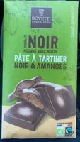 Chocolat noir, fourré avec notre pâte à tartiner noir et amandes
