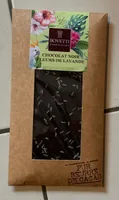 Dark chocolate with lavender flowers