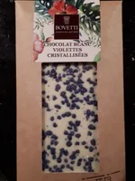 Chocolat blanc violettes cristallisées