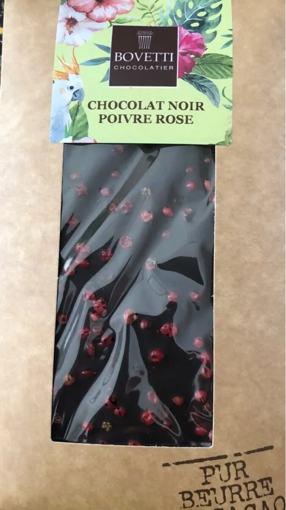 Chocolat noir poivre rose