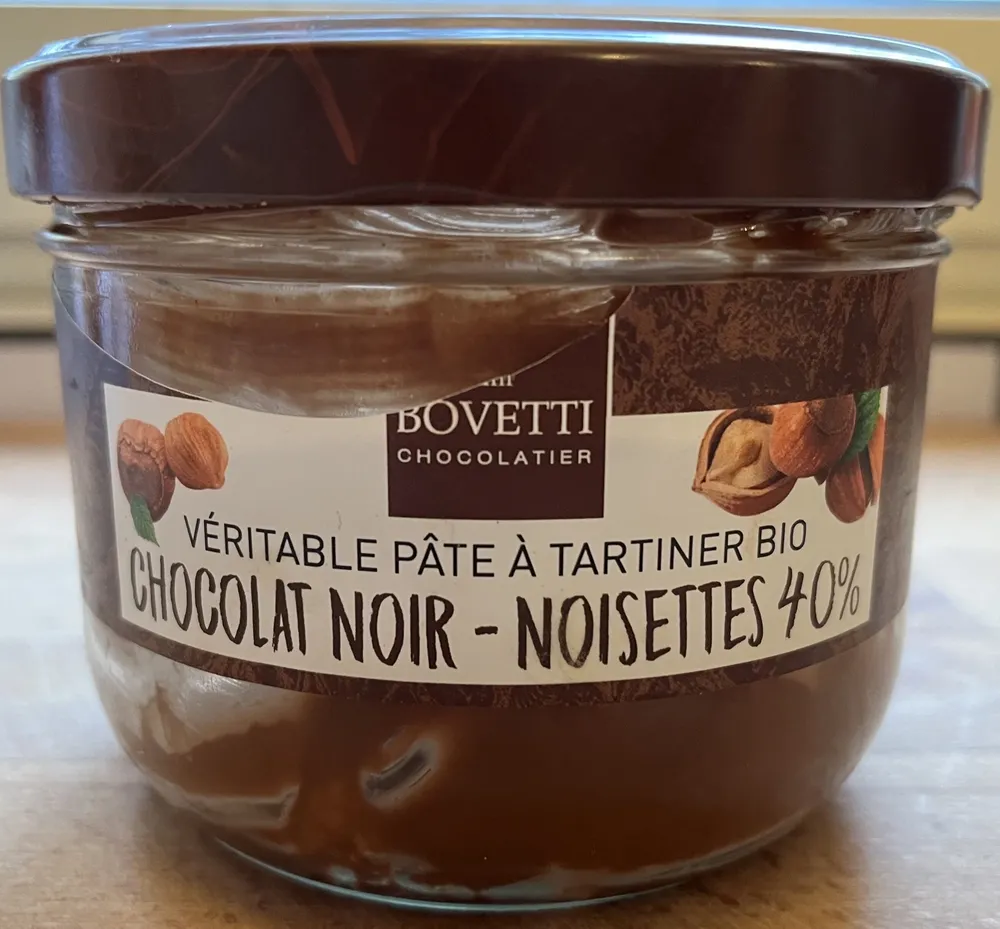 Pâte à tartiner bio - 40% noisettes - Chocolat Noir