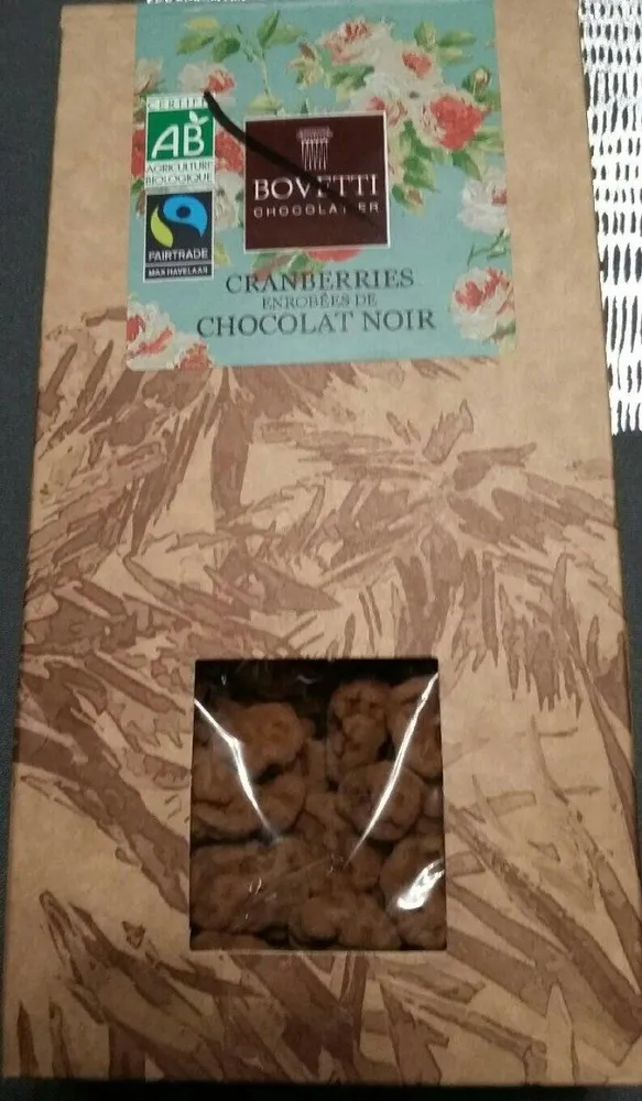 Cranberries au chocolat noir