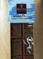 Chocolat au lait sans sucre ajoutés