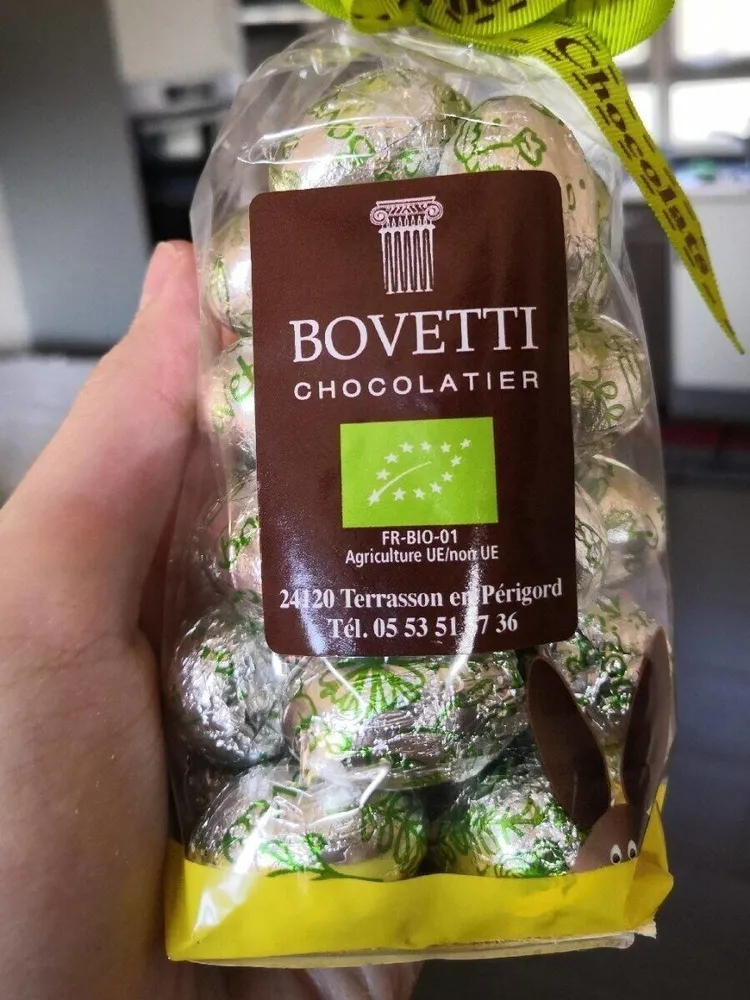 Petits oeufs fourrés chocolat au lait