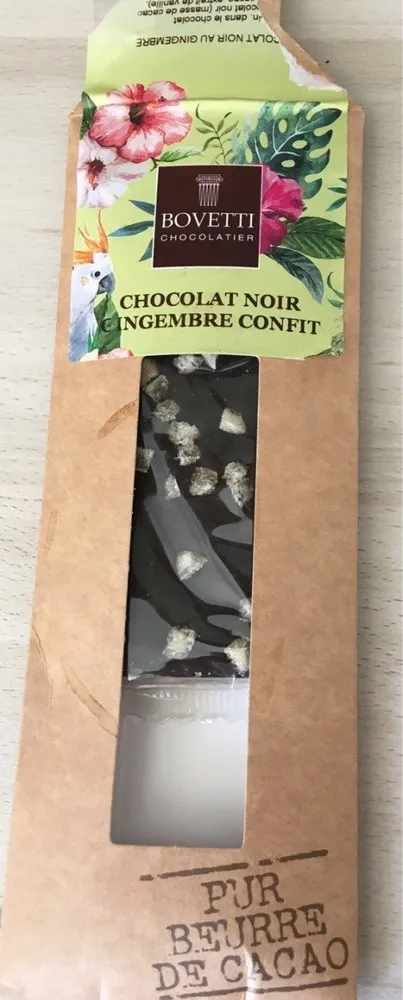 Chocolat noir gingembre confit
