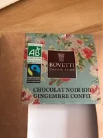 Chocolat noir bio Gingembre confit