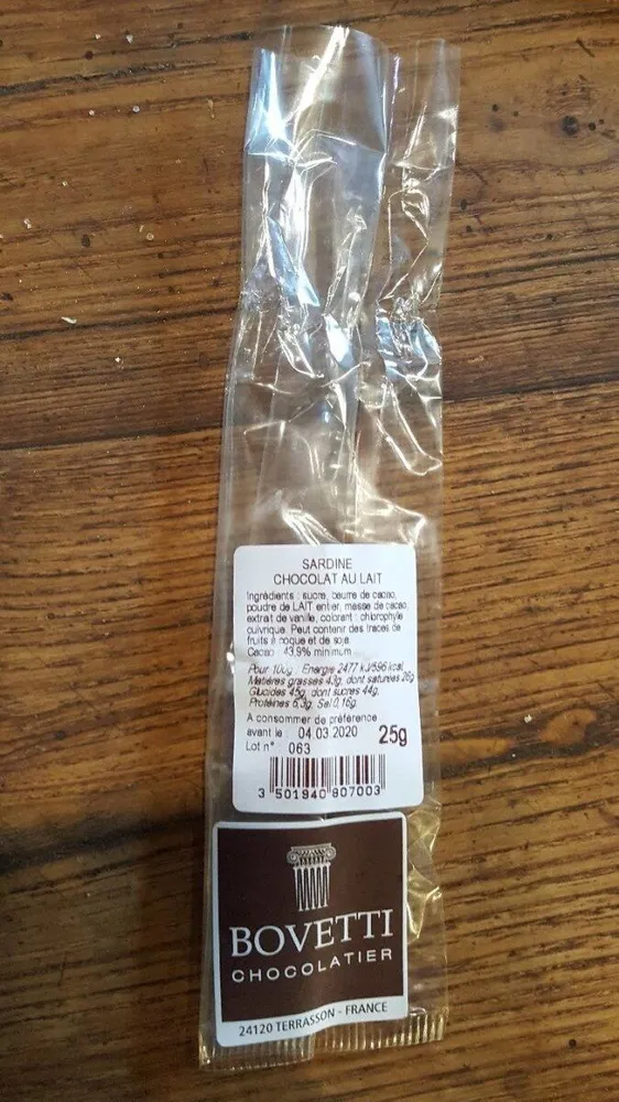 Sardine chocolat au lait
