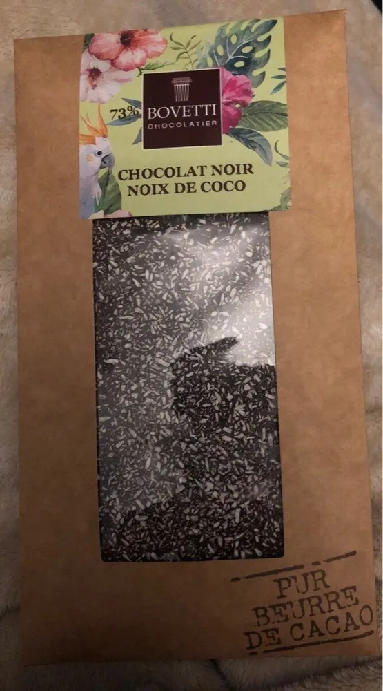 Tablette chocolat noir noix de coco