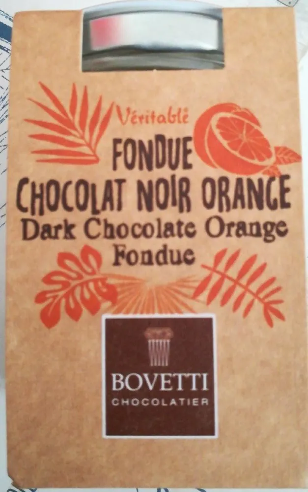 Fondue chocolat noir orange