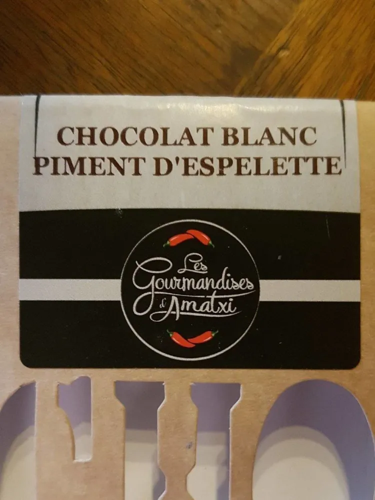 Chocolat blanc piment d'espelette