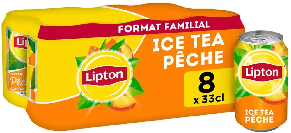 Lipton Ice Tea saveur pêche format familial 8 x 33 cl