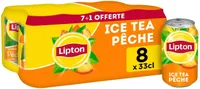 Lipton Ice Tea saveur pêche 7 x 33 cl + 1 offerte