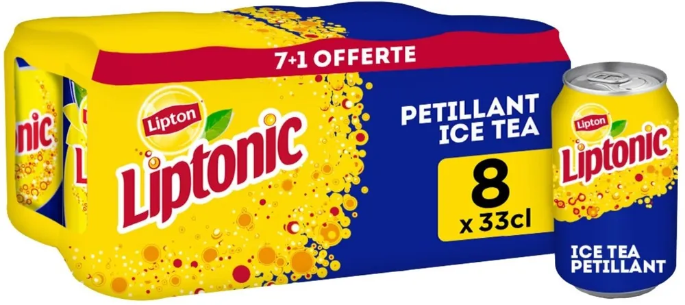 Lipton Liptonic l'original pétillant 7 x 33 cl + 1 offerte