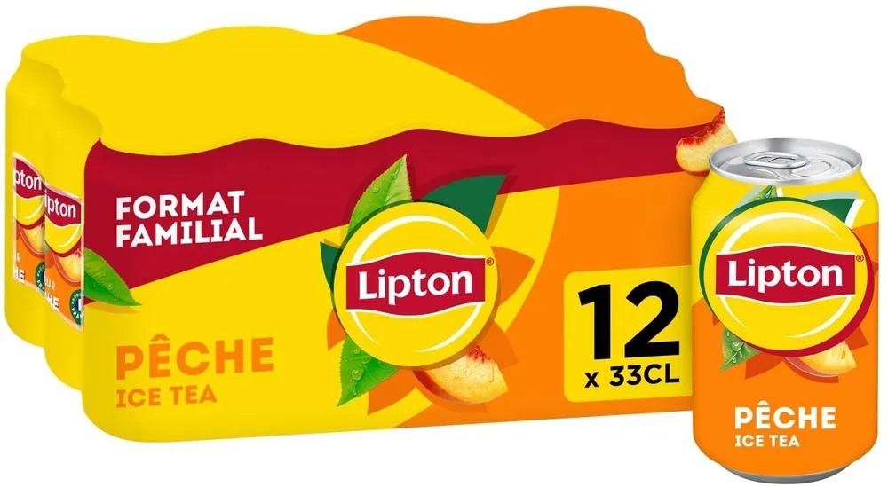 Lipton Ice Tea saveur pêche format familial 12 x 33 cl