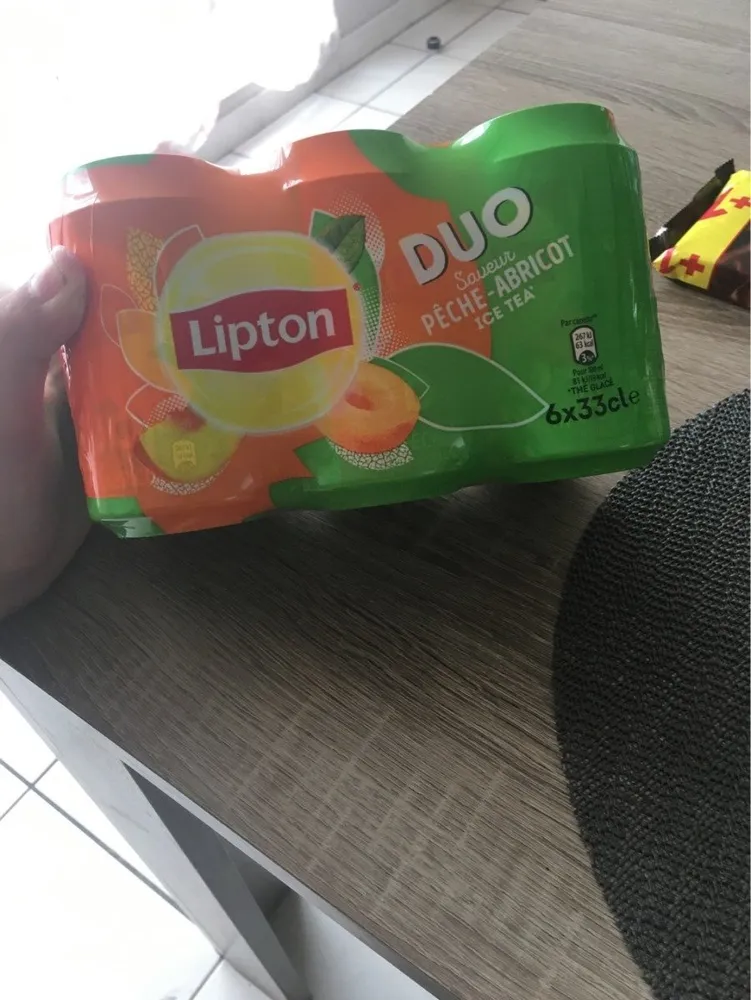 LIPTON ICE TEA pêche et abricot, 6 unités de 33cl
